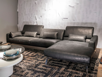DS-87 DONNA - Sectional leather sofa with chaise longue by de Sede - view 3